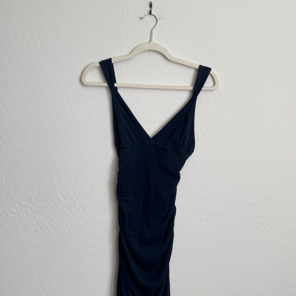 Free People Initimately Long Live Mesh Midi Slip Navy Size S Boho Lightweight - Picture 5 of 14
